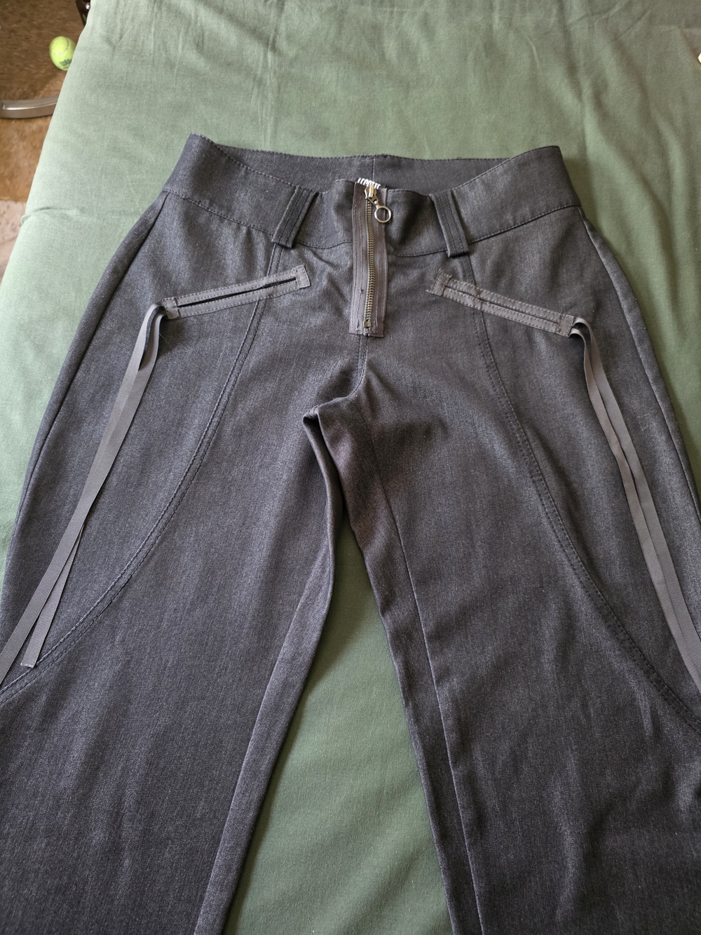 Women’s Straight Leg  Pants With Ribbon Design.